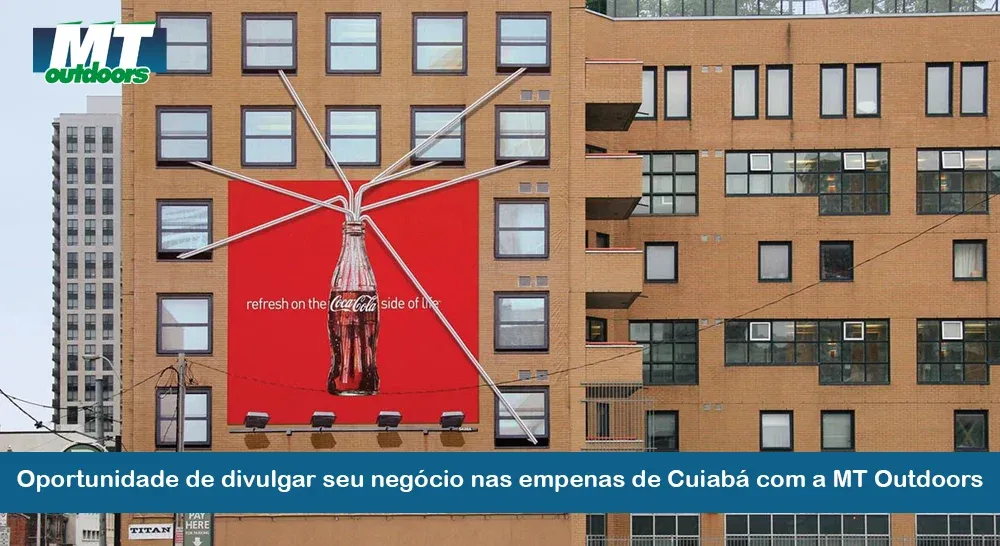 Oportunidade de divulgar seu negócio nas empenas de Cuiabá com a MT Outdoors