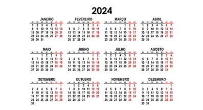 Ponto nº Calendário de bisemanas 2024