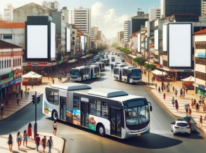 Ponto nº Uso de Busdoor para Campanhas de Turismo em Cuiabá