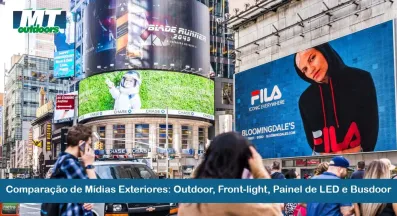 Ponto nº Comparação de Mídias Exteriores: Outdoor, Front-light, Painel de LED e Busdoor